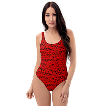 Load image into Gallery viewer, Red One-Piece Swimsuit