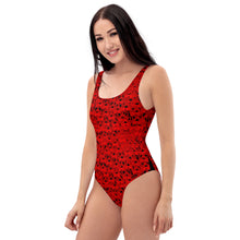 Load image into Gallery viewer, Red One-Piece Swimsuit