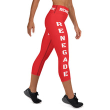 Load image into Gallery viewer, Renegade Red Yoga Capri Leggings
