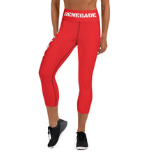 Load image into Gallery viewer, Renegade Red Yoga Capri Leggings